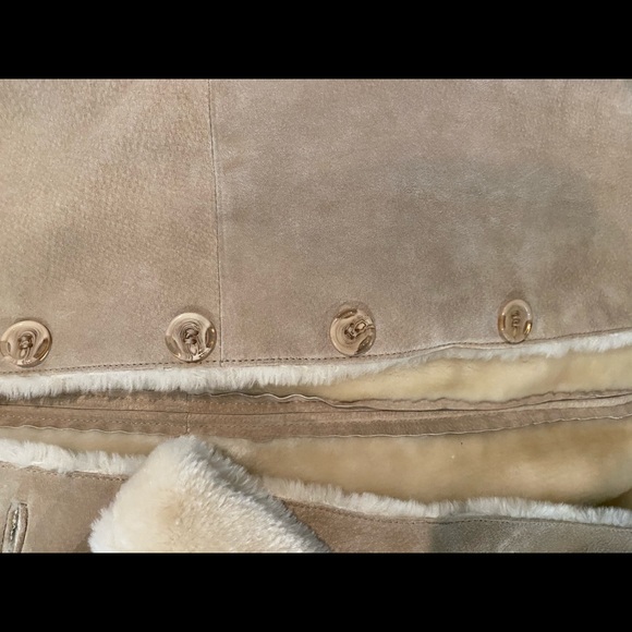 Thick tan leather coat - Picture 4 of 8